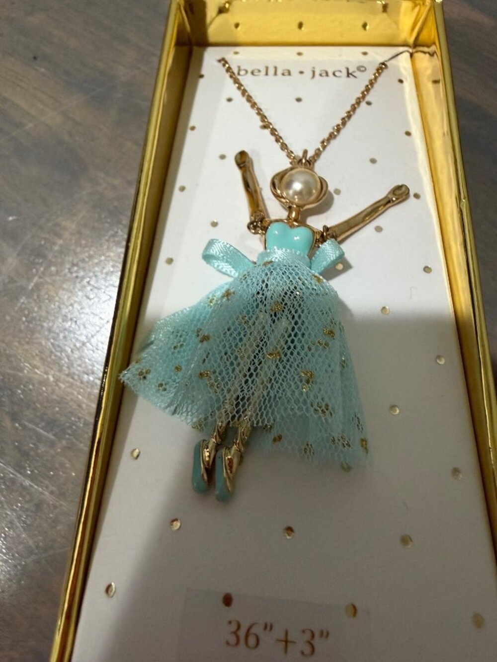 Bella Jack Ballerina Necklace New in Box